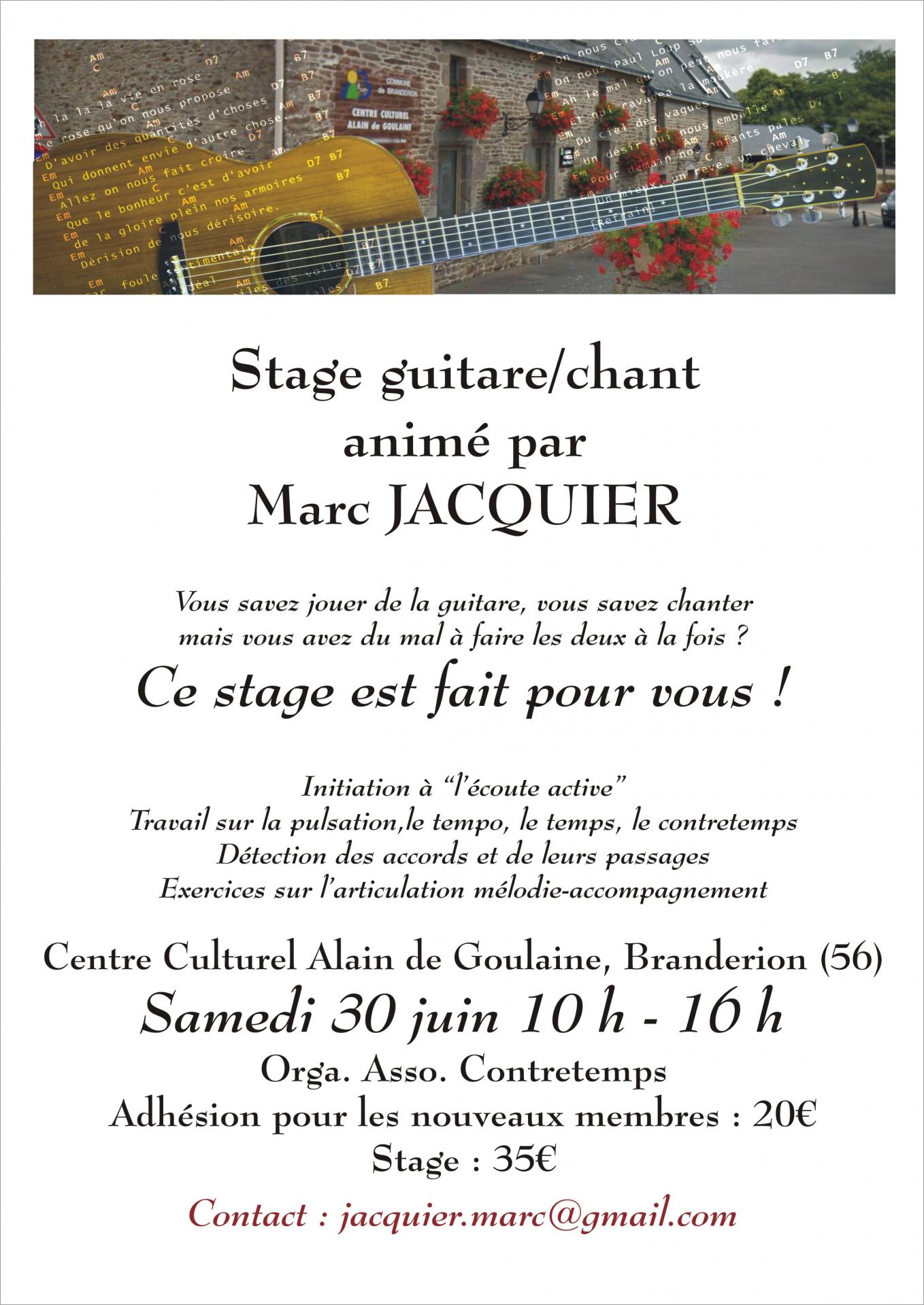 Stage guitare chant
